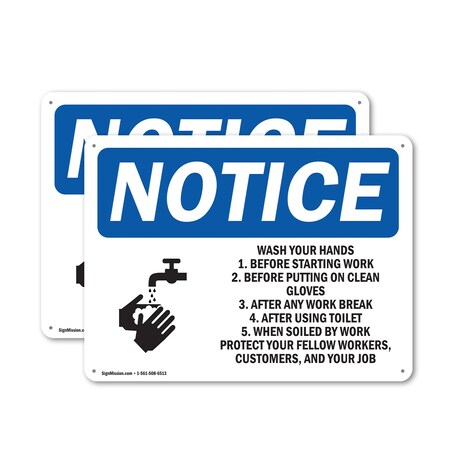 Signmission Safety Culture Sign, 14 in Width, Plastic, Rectangle OS-2PACK-NS-P-1014-L-18947